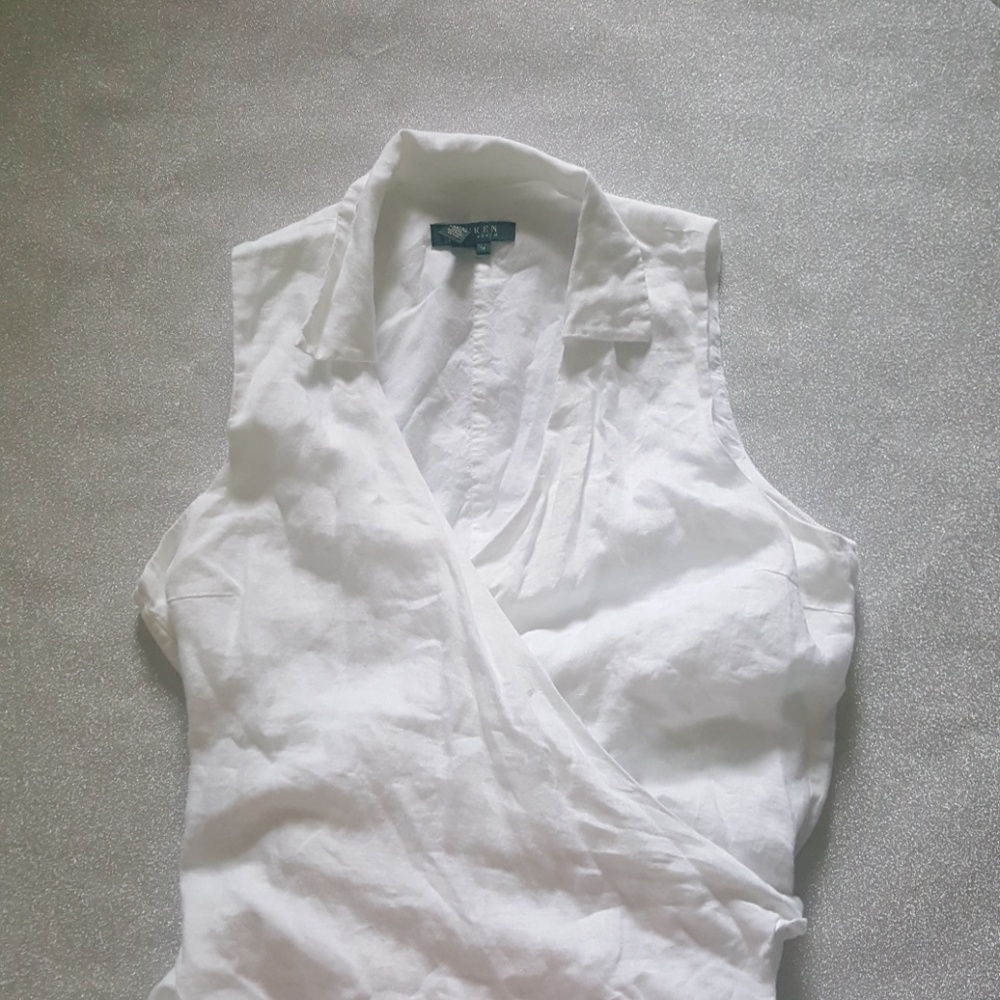 Ralph Lauren white wrap dress size 14